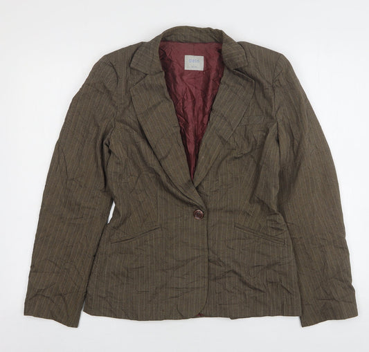 Womens UK Size 10 Oasis Regular Brown Blazer