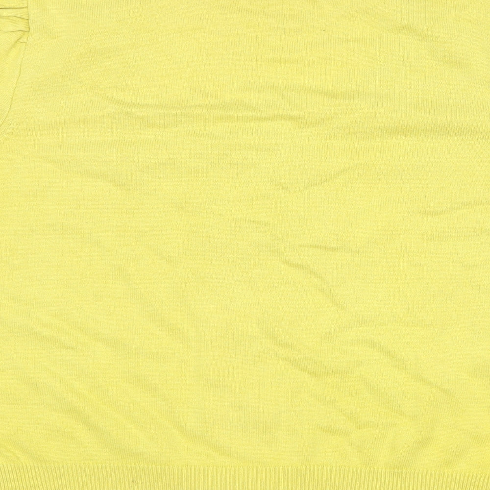 Womens UK Size M Marks and Spencer Yellow Cardigan Jumper