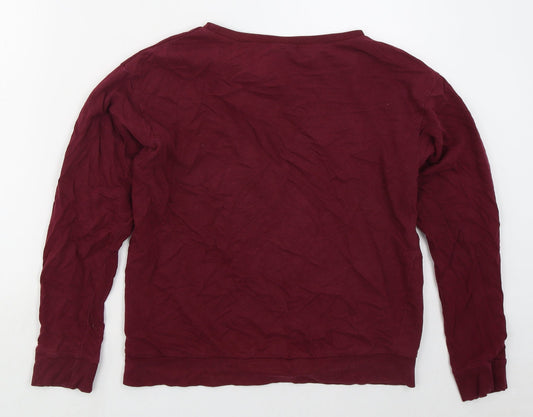 H&M Womens Red Cotton Pullover Sweatshirt Size M Pullover - New York