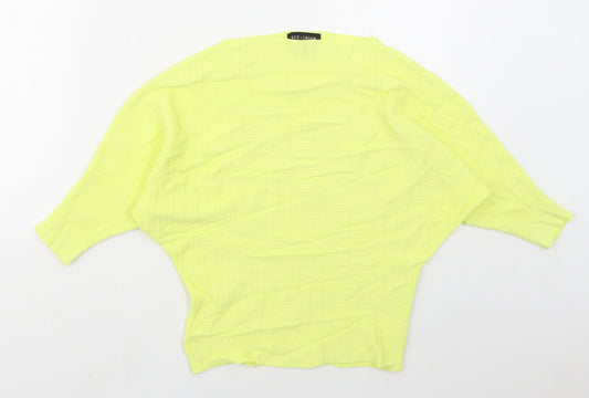 Womens UK Size L QED London Yellow Pullover Jumper