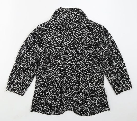 Papaya Womens Black Animal Print Jacket Size 12