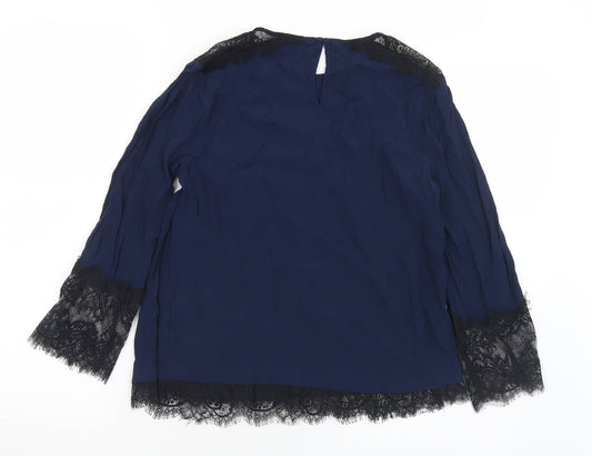 Womens UK Size 10 Monsoon Blue Basic Blouse