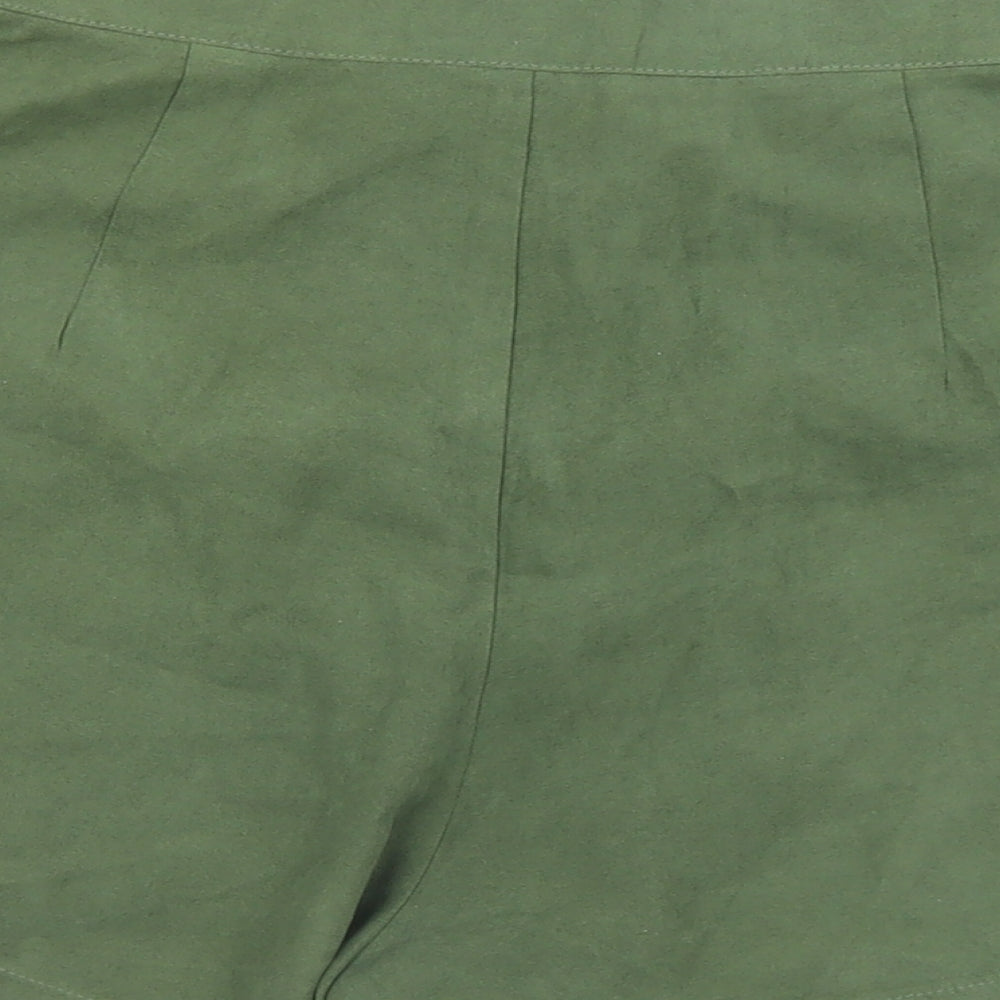 Boohoo  Womens Green  Polyester Hot Pants Shorts Size 8 L3 in Regular Zip