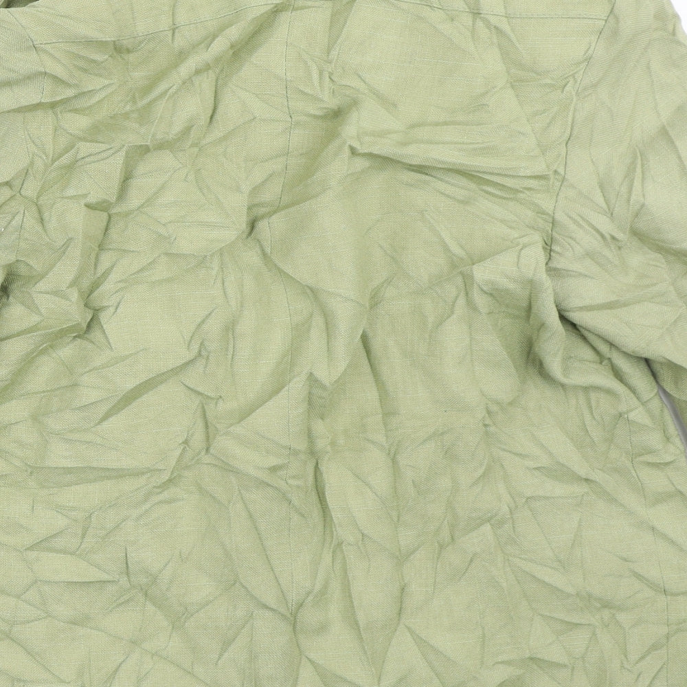 Preworn Womens Green Jacket Blazer Size 12