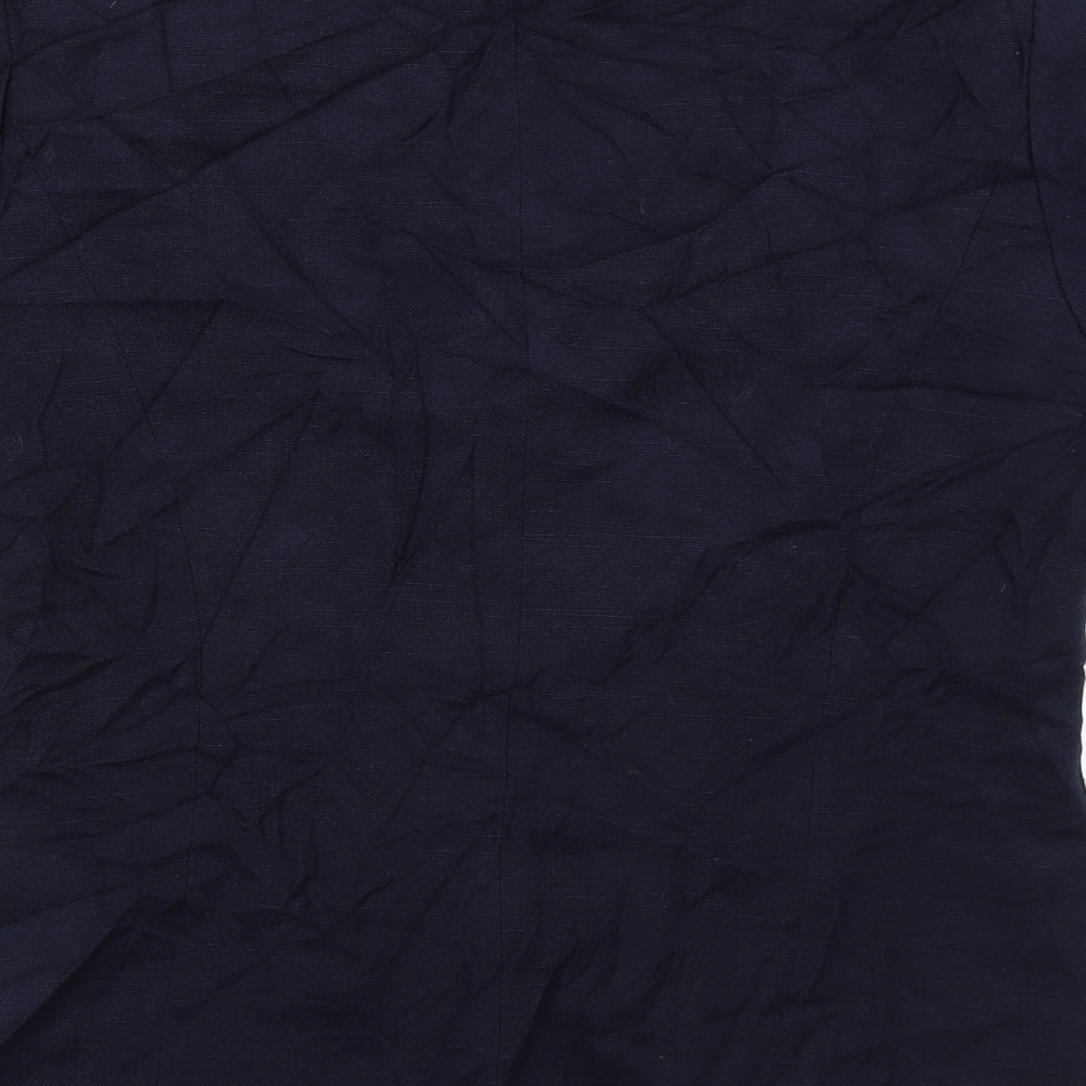 Spice Womens Blue Jacket Blazer Size M - Short Sleeves