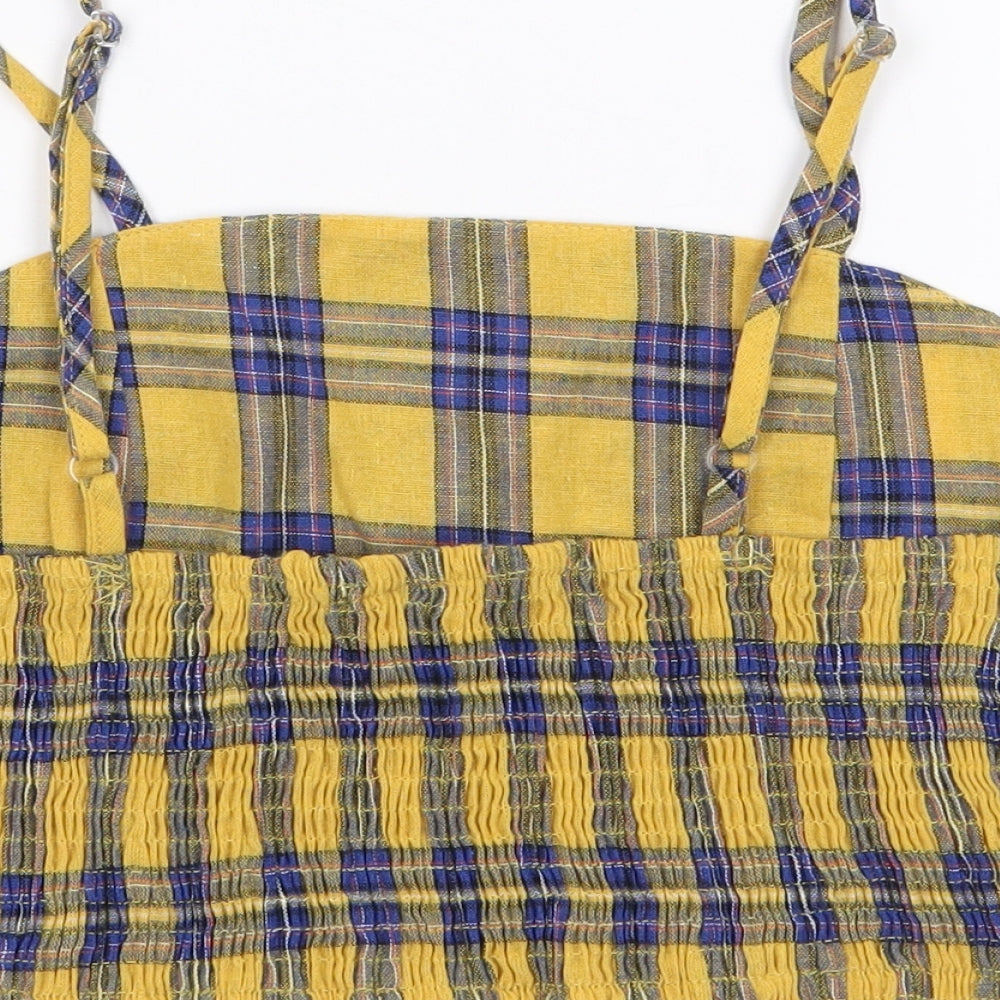 Womens UK Size 10 Zaful Yellow Camisole Tank