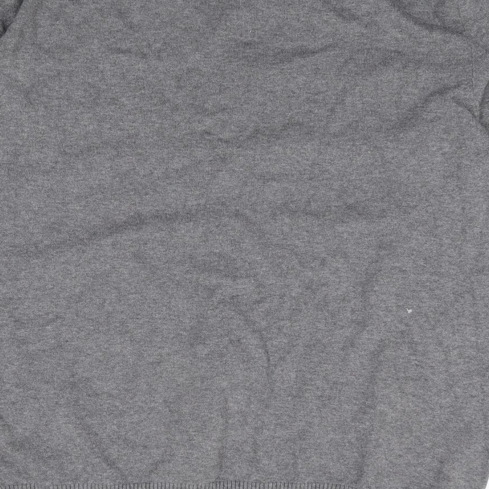 Burton Mens Grey V-Neck Cotton Henley Jumper Size XL