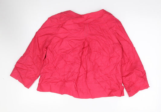 Marks and Spencer Womens Pink Jacket Size 8 Button
