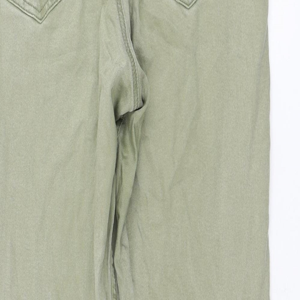 F&F Womens Green Lyocell Skinny Jeans Size 12 L28 in Regular Zip