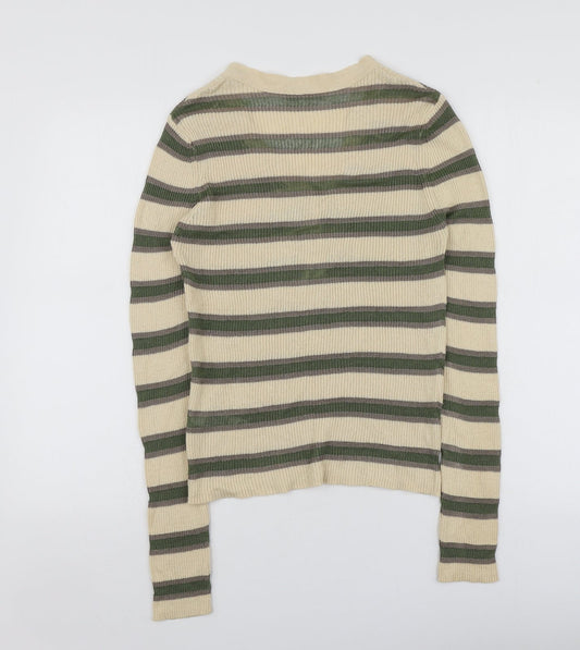 Womens UK Size 12 Per Una Beige Pullover Jumper