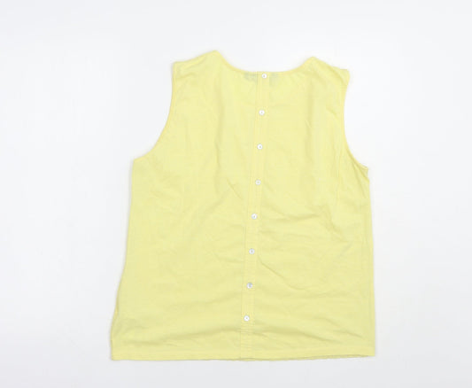 Womens UK Size 14 New Look Yellow Basic Blouse