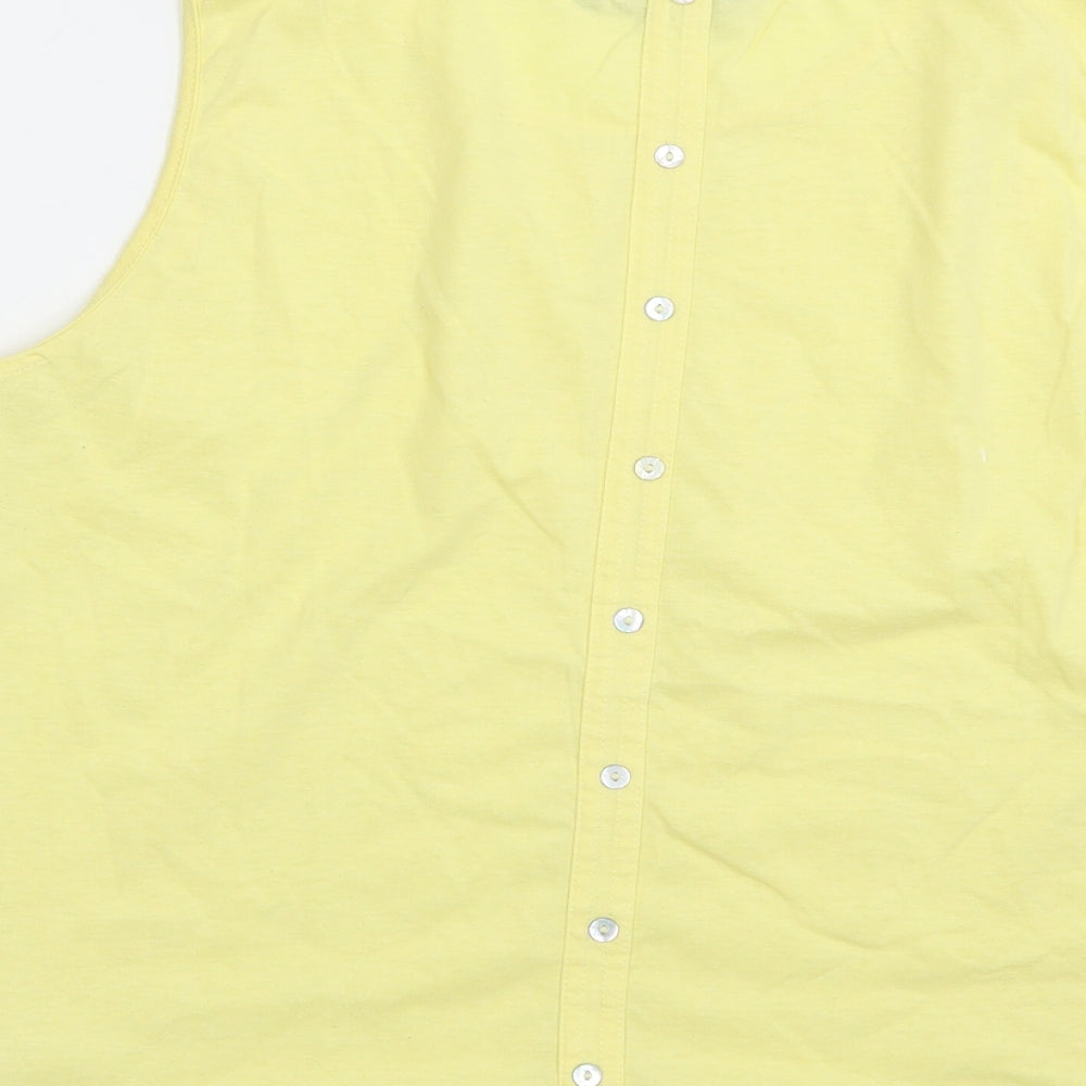 Womens UK Size 14 New Look Yellow Basic Blouse