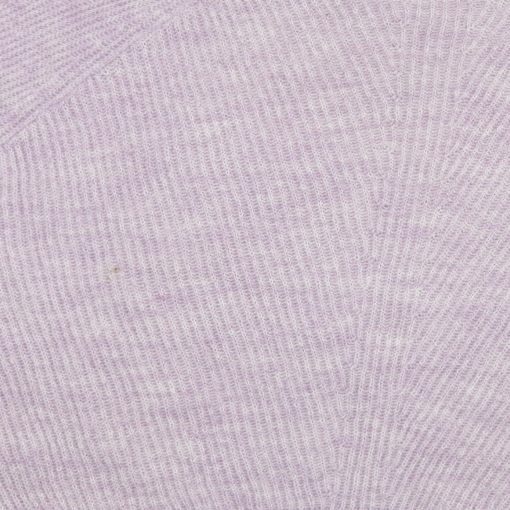 F&F Womens Purple Boat Neck Acrylic Pullover Jumper Size 14
