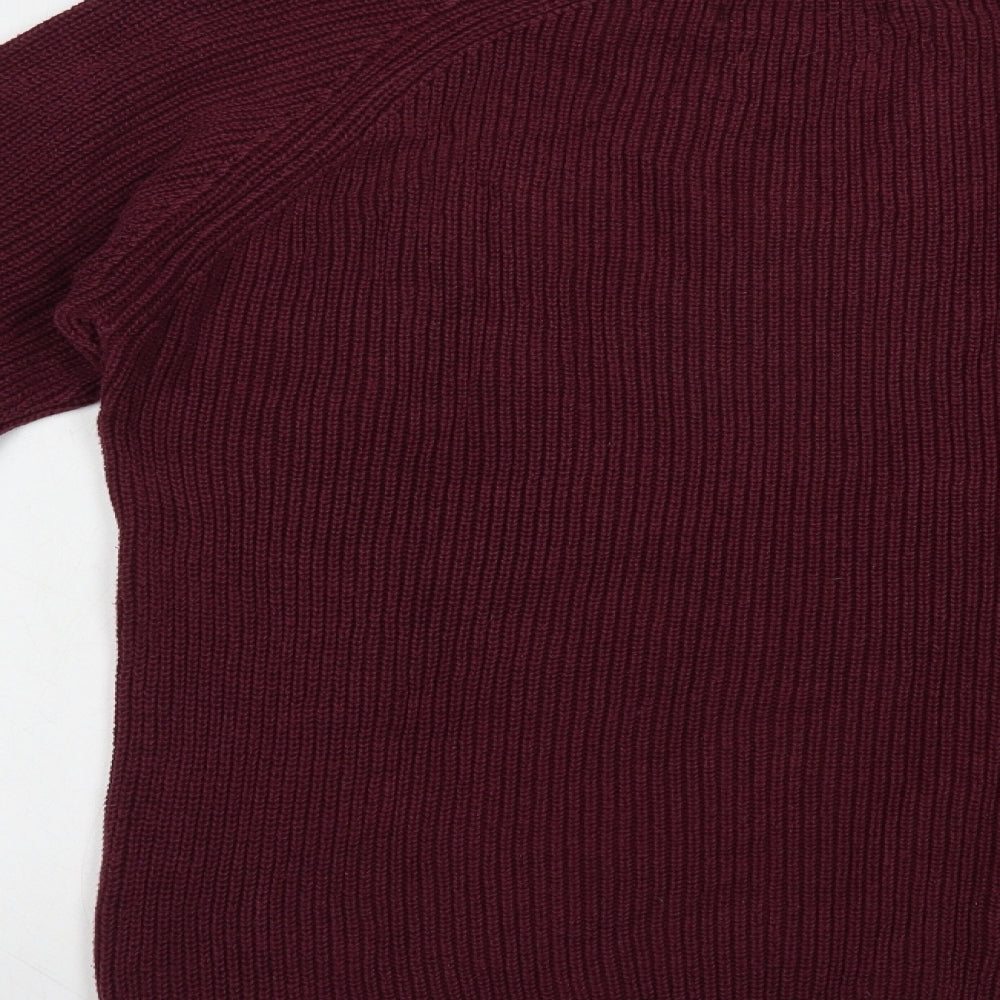 Matalan Mens Purple Crew Neck Cotton Pullover Jumper Size L