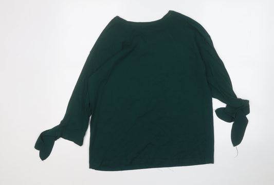 Womens UK Size M Stradivarius Green Basic Blouse