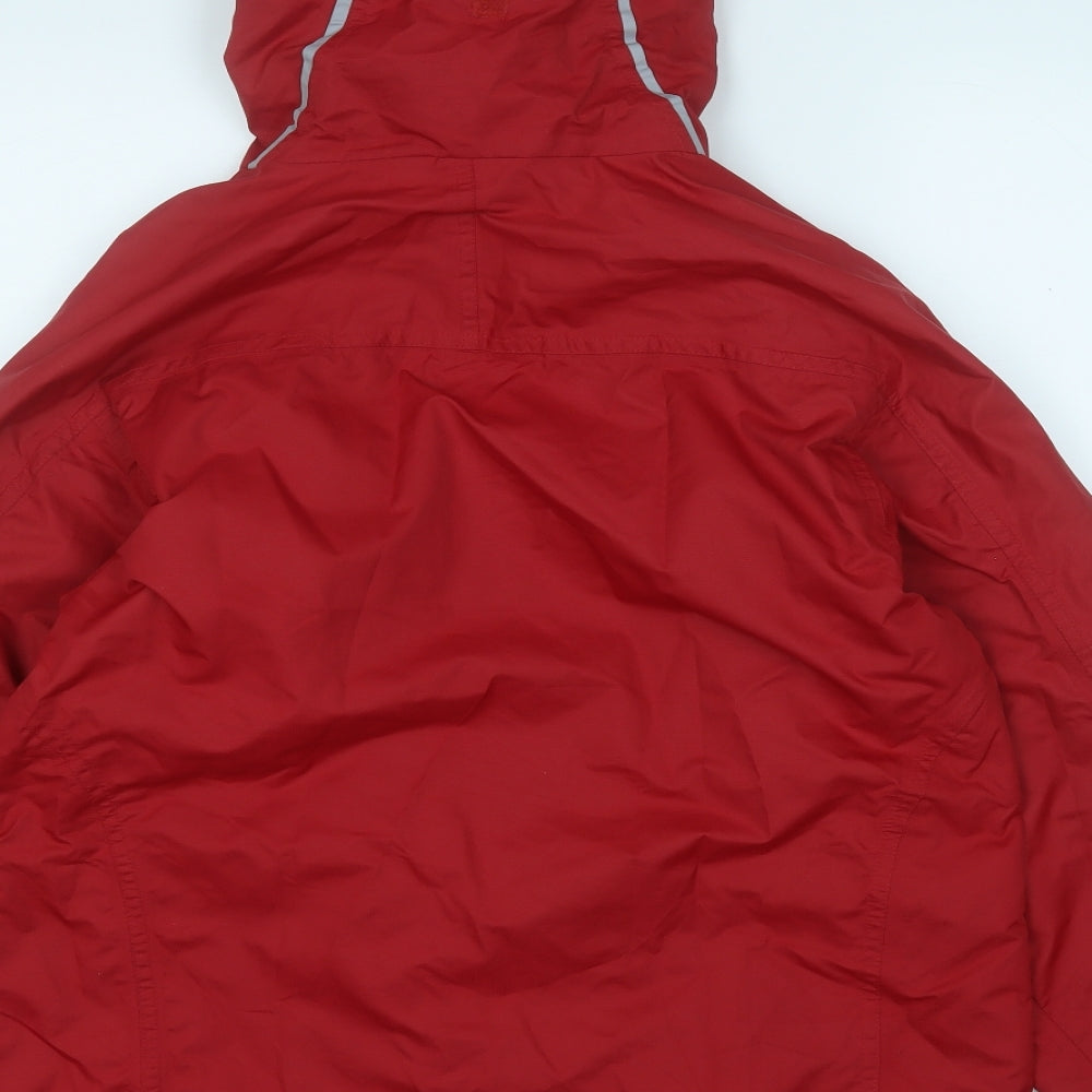 sunderland Womens Red Windbreaker Coat Size 12