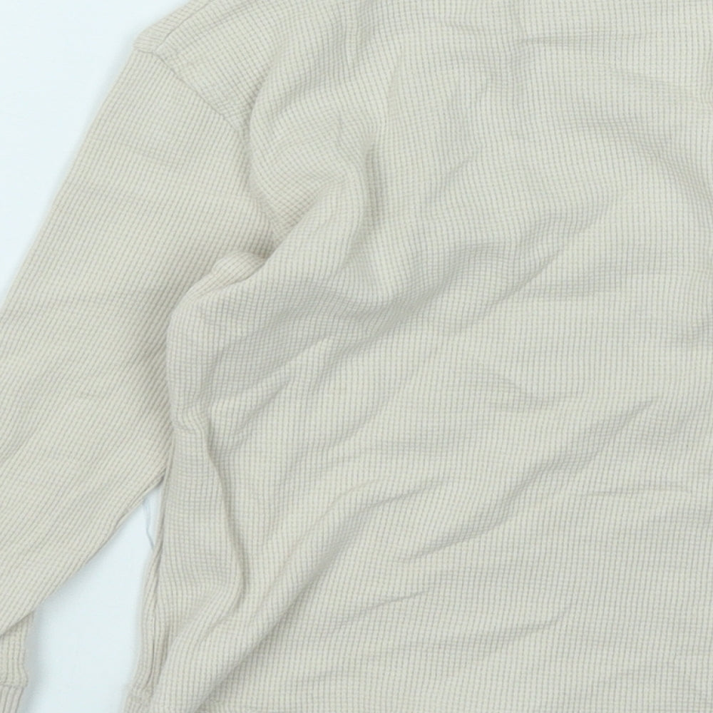 George Boys Beige Cotton Basic T-Shirt Size 2-3 Years Round Neck