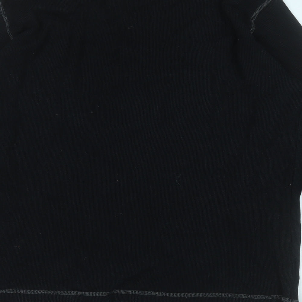 Burton Mens Black Round Neck Cotton Pullover Jumper Size 2XL - Ribbed