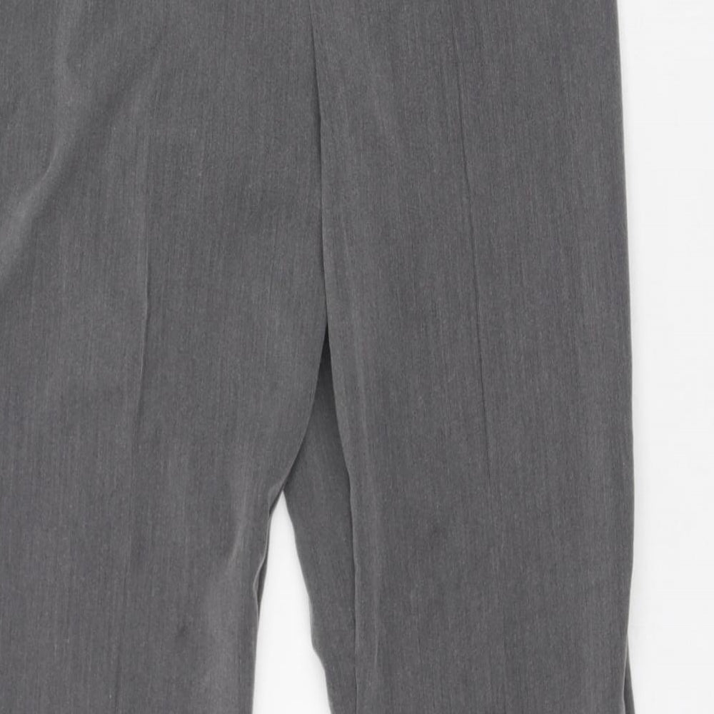 Bonmarché Womens Grey Polyester Trousers Size 12 L27 in Regular