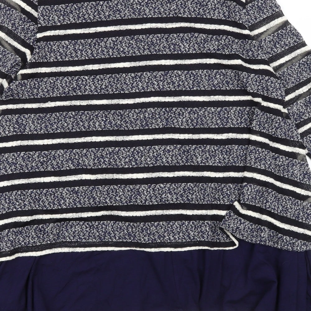 Lakeland Womens Blue Roll Neck Viscose Pullover Jumper Size 12