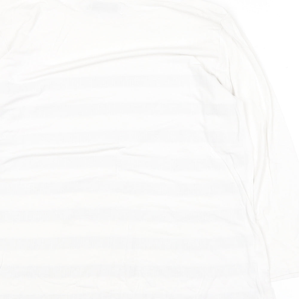 Autograph Womens White Viscose Basic T-Shirt Size 12 Round Neck