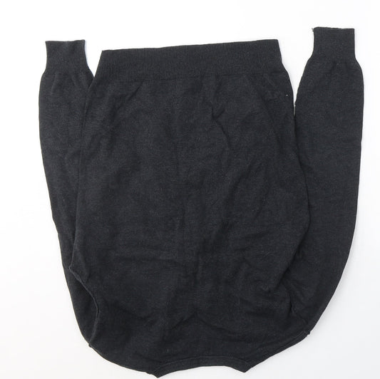 Cedar Wood State Mens Grey V-Neck Polyester Pullover Jumper Size M