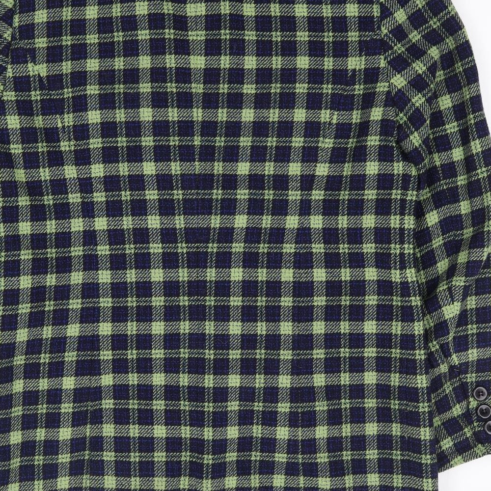 Gerry Weber Womens Multicoloured Plaid Wool Jacket Blazer Size 8