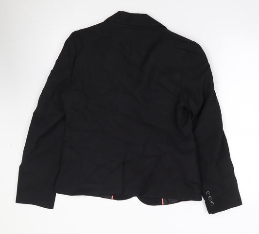 F&F Womens Black  Polyester Jacket Suit Jacket Size 14