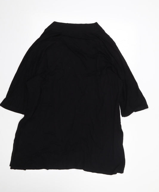 George Womens Black V-Neck Viscose Cardigan Jumper Size L