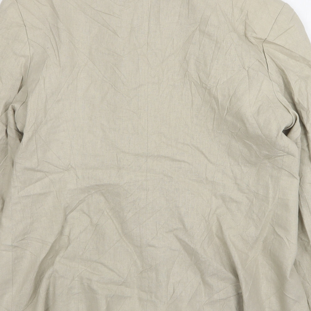 Bonmarché Womens Beige  Linen Jacket Suit Jacket Size 14