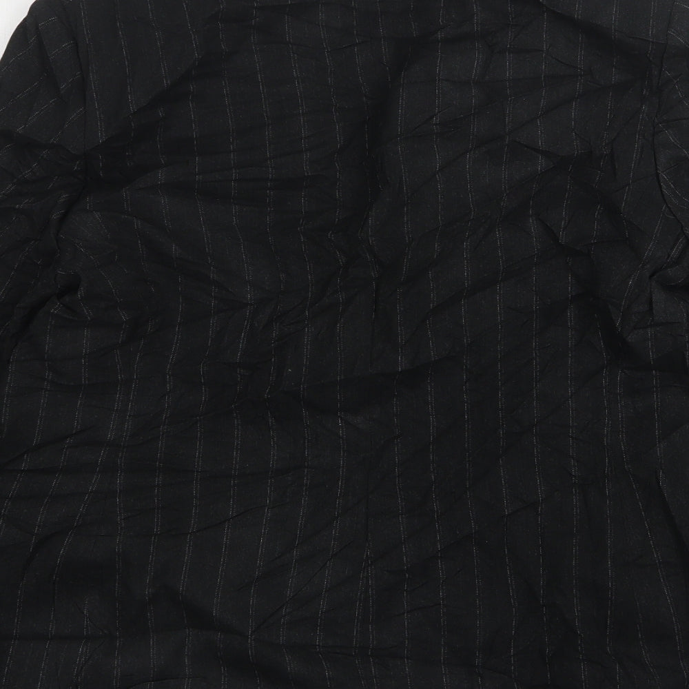 Debenhams Womens Grey Striped Polyester Jacket Suit Jacket Size 16