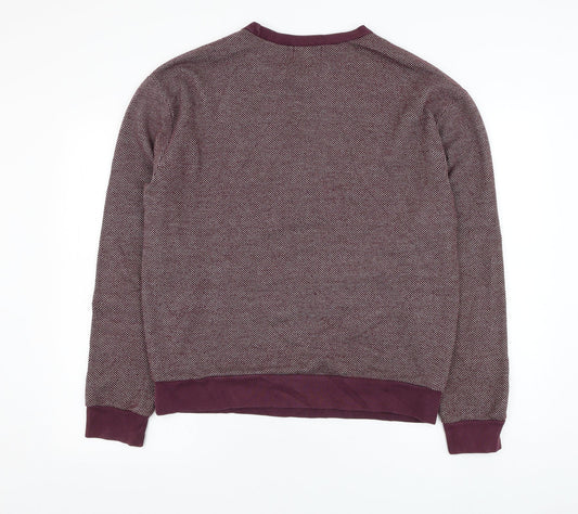 Topman Mens Purple Polyester Pullover Sweatshirt Size S