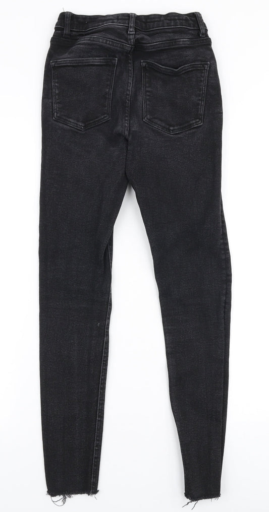 Denim Co Womens Black Cotton Skinny Jeans Size 8 L27 in Slim Button