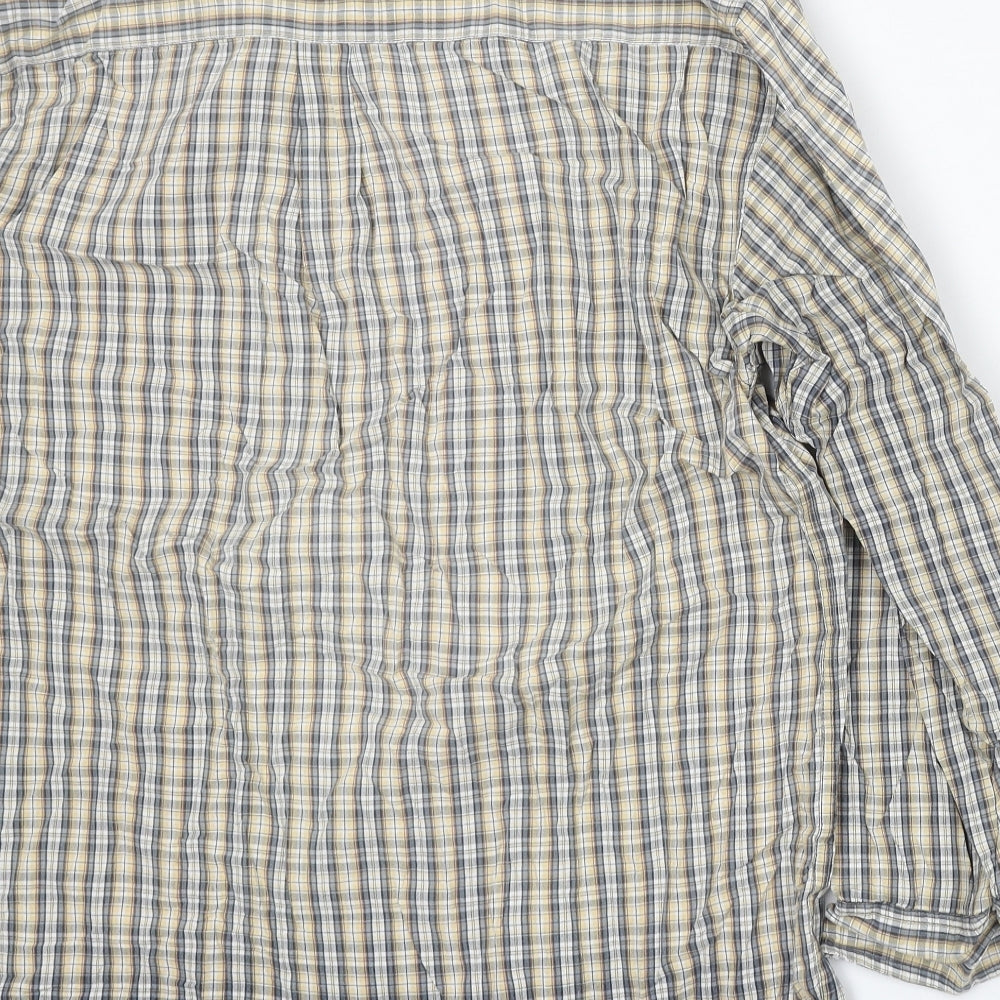 Mens UK Size M Cedar Wood State Yellow Button-Up Long Sleeve Casual Shirt