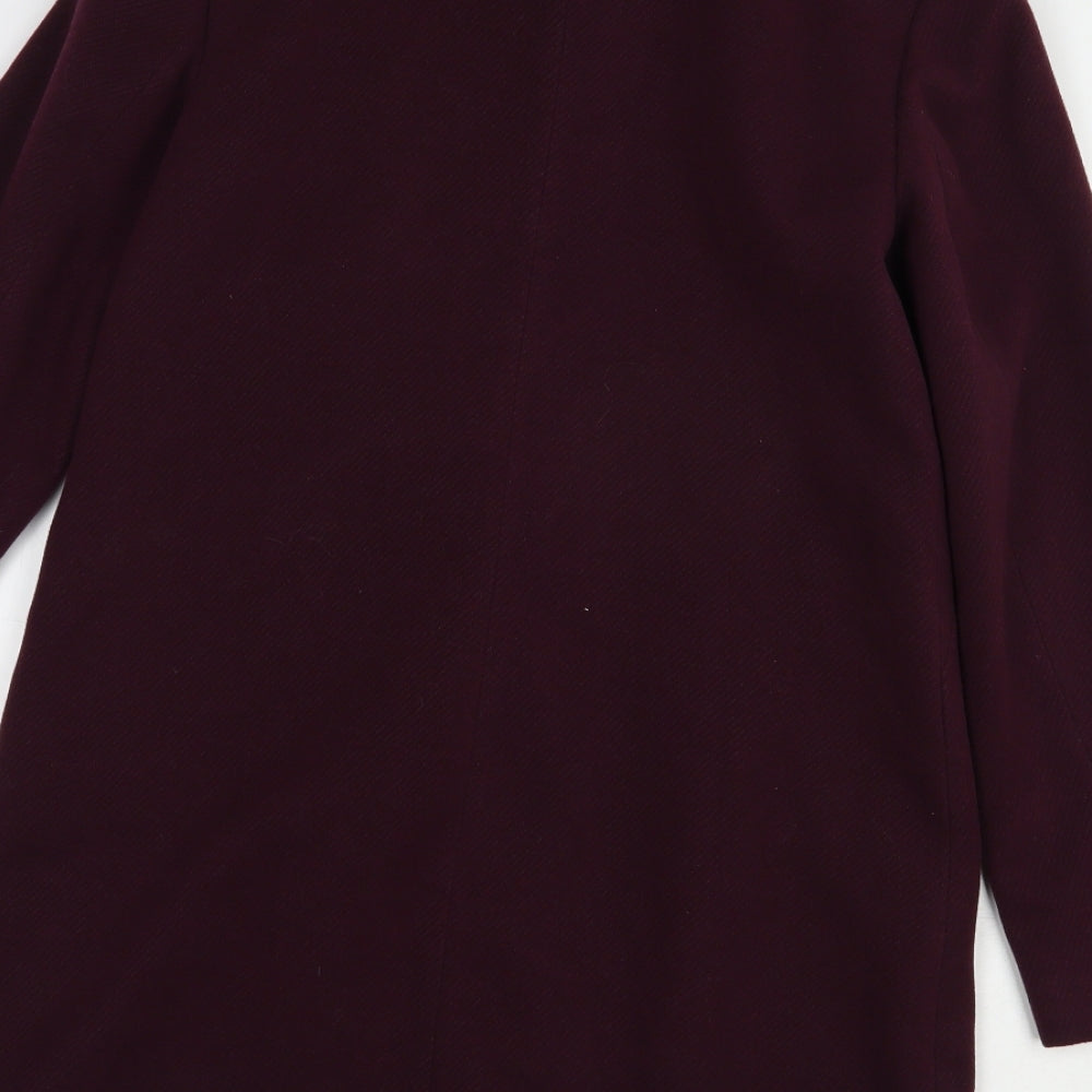 F&F Womens Purple Biker Coat Size 6 Zip