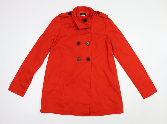 La Redoute Womens Red Pea Coat Coat Size 6 Button