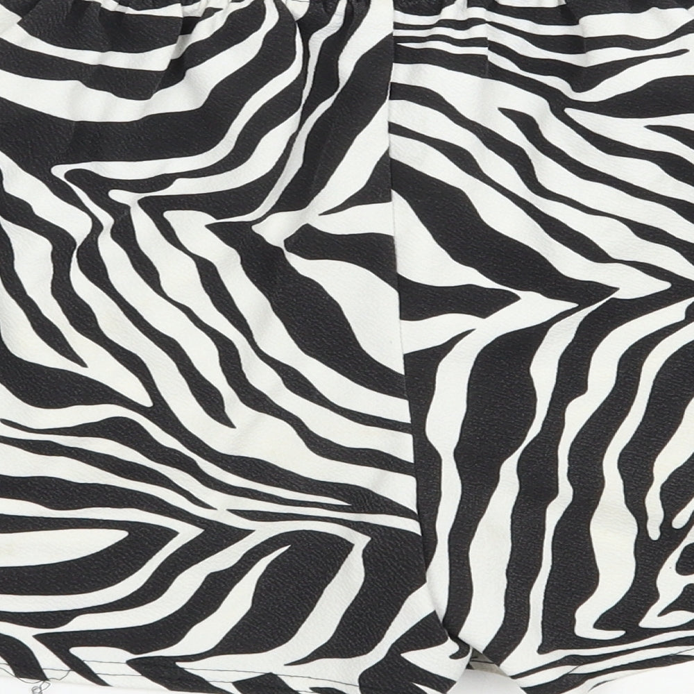 I SAW IT FIRST Womens White Animal Print Polyester Bermuda Shorts Size 6 L3 in Regular