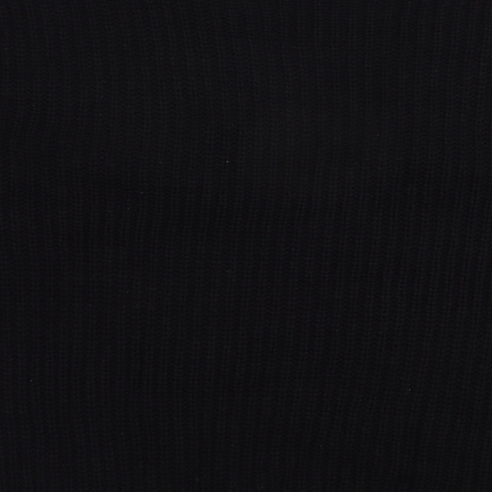 SheIn Womens Black V-Neck Acrylic Cardigan Jumper Size L