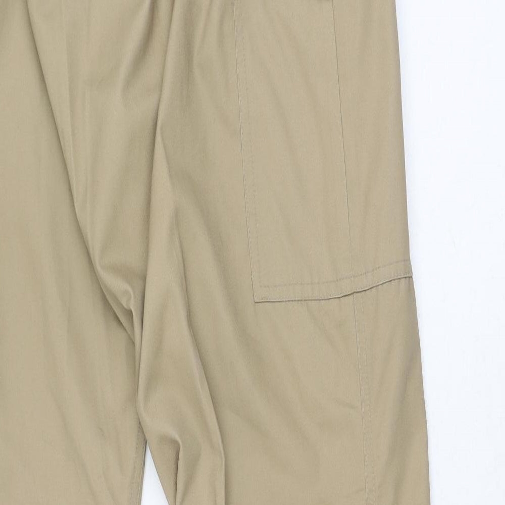 Preworn Mens Brown Polyester Trousers Size 42 in L26 in Regular