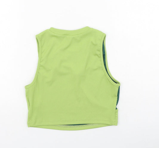 SheIn Womens Green Polyester Camisole Tank Size S Round Neck