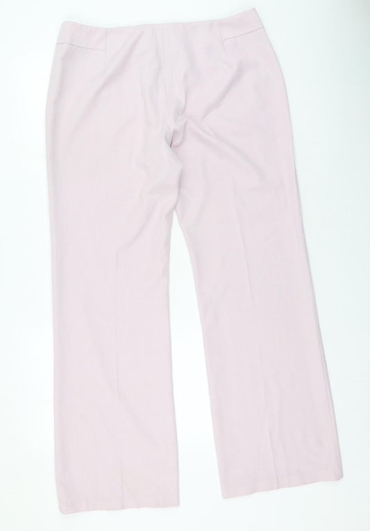 Womens UK Size 16 George Regular Fit Pink Trousers