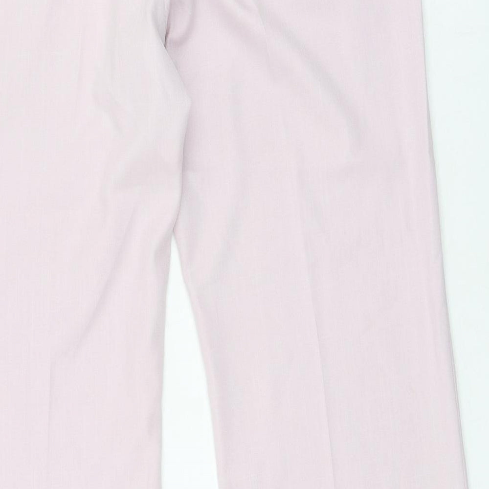 George Womens Pink Polyester Trousers Size 16 L38 in Regular