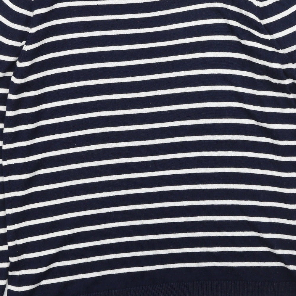 George Womens Multicoloured Round Neck Striped Viscose Pullover Jumper Size 14