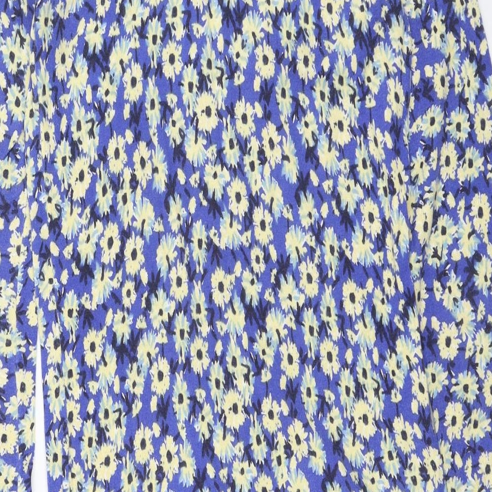 NEXT Womens Multicoloured Floral Cotton Jumper Dress Size 8 Round Neck