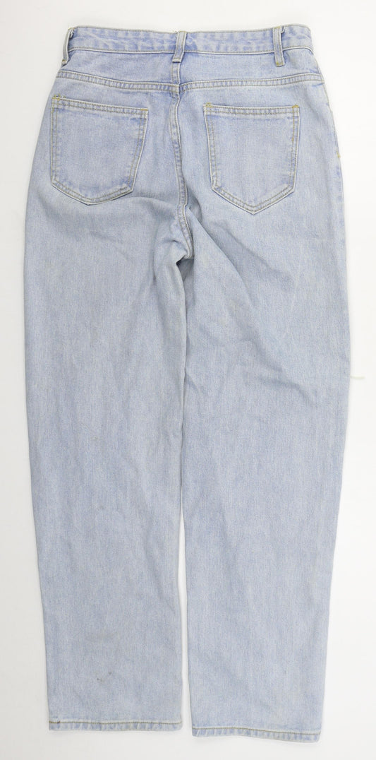SheIn Womens Blue Cotton Straight Jeans Size S L29 in Regular Button