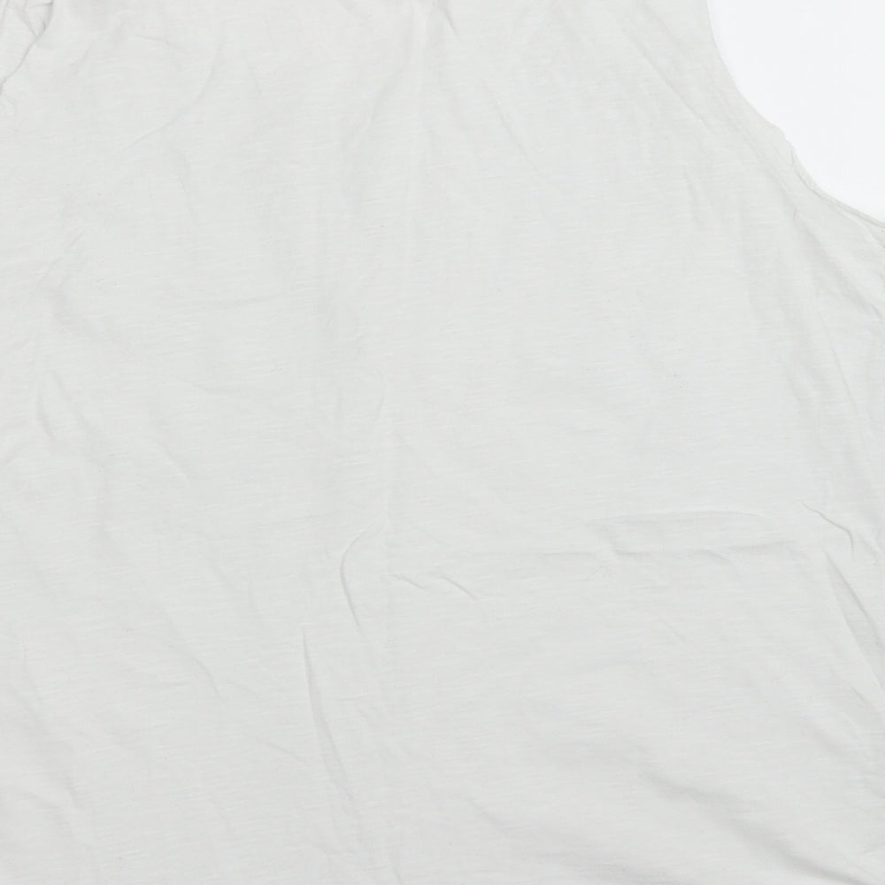 Womens UK Size M Made in Italy White Basic T-Shirt