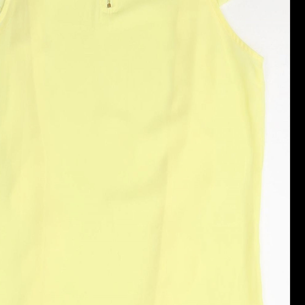 Womens UK Size M Preworn Yellow Basic Blouse