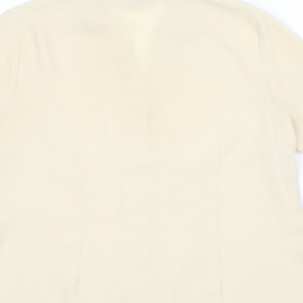 Womens UK Size 18 Bonmarché Yellow Basic Button-Up