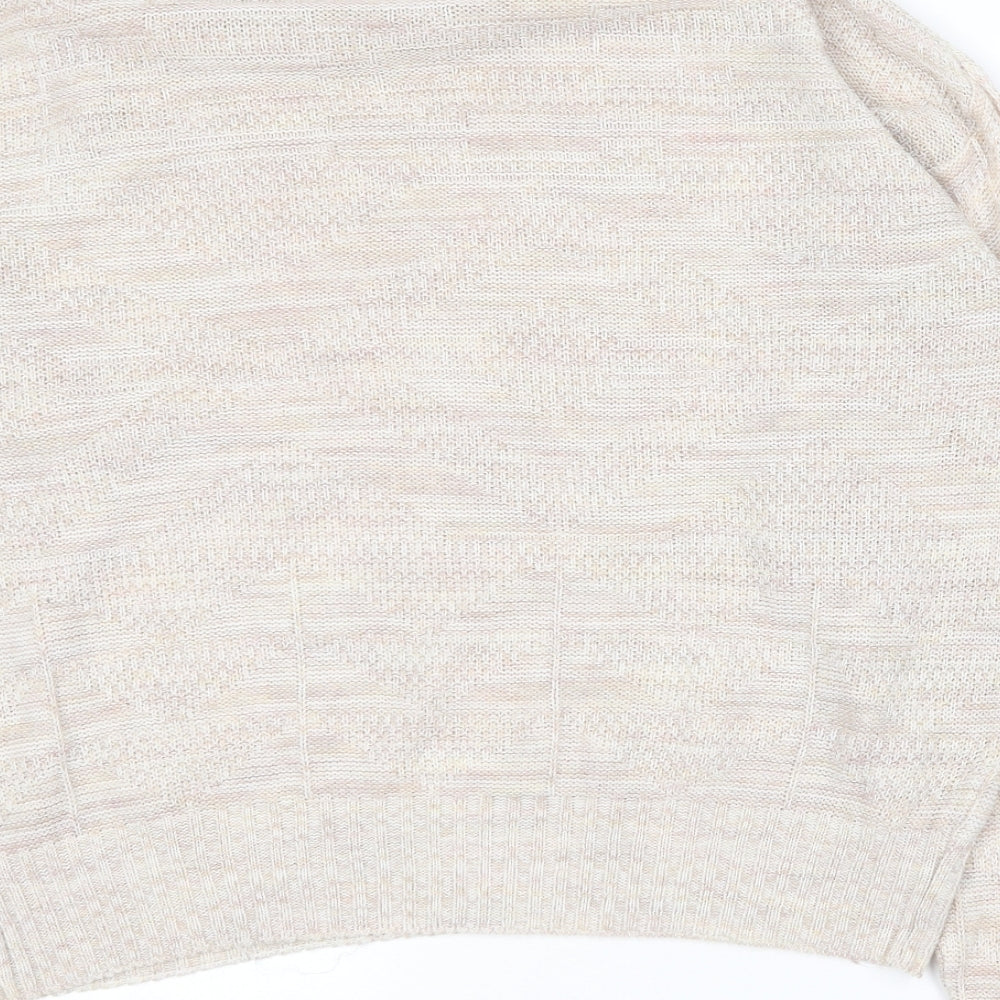 Womens UK Size L Preworn Beige Pullover Jumper