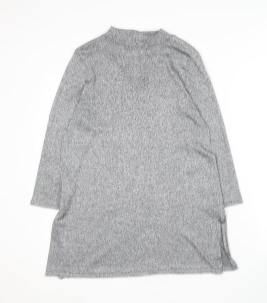 F&F Womens Grey Round Neck Viscose Pullover Jumper Size 12